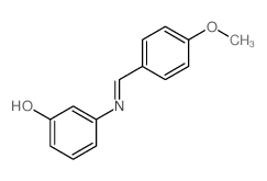 Phenol,3-[[(4-methoxyphenyl)methylene]amino]-结构式
