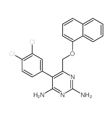 2,4-Pyrimidinediamine,5-(3,4-dichlorophenyl)-6-[(1-naphthalenyloxy)methyl]- Structure