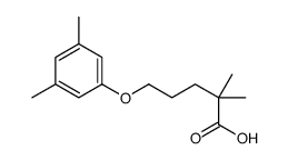 5-(3,5-dimethylphenoxy)-2,2-dimethylpentanoic acid Structure