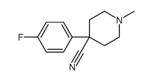 4-(4-氟苯基)-1-甲基哌啶-4-甲腈结构式