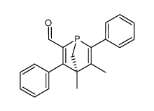 (1R)-2,5-diphenyl-3,4-dimethyl-6-formyl-1-phosphanorborna-2,5-diene结构式