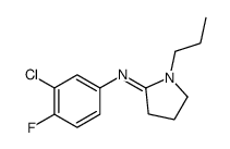 N-(3-chloro-4-fluorophenyl)-1-propylpyrrolidin-2-imine Structure