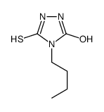 4-丁基-5-疏基-4H-1,2,4-噻唑-3-醇结构式