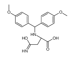 (2S)-4-amino-2-[bis(4-methoxyphenyl)methylamino]-4-oxobutanoic acid结构式