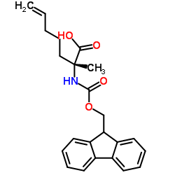 (2R)-2-[[(9H-Fluoren-9-ylmethoxy)carbonyl]amino]-2-methyl-6-heptenoic acid structure