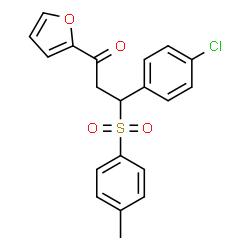 3-(4-chlorophenyl)-1-(furan-2-yl)-3-tosylpropan-1-one结构式