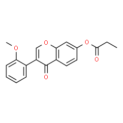 3-(2-Methoxyphenyl)-4-oxo-4H-chromen-7-yl propionate structure