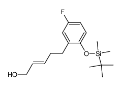 5-(2-tert-butyldimethylsilyloxy-5-fluoro-phenyl)-(E)-2-penten-1-ol Structure