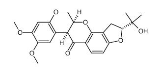 (2R)-1,2,6,6aα,12,12aα-Hexahydro-2-(1-hydroxy-1-methylethyl)-8,9-dimethoxy[1]benzopyrano[3,4-b]furo[2,3-h][1]benzopyran-6-one Structure