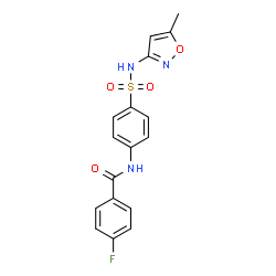 4-fluoro-N-(4-(N-(5-methylisoxazol-3-yl)sulfamoyl)phenyl)benzamide结构式