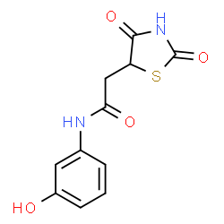 2-(2,4-dioxothiazolidin-5-yl)-N-(3-hydroxyphenyl)acetamide图片