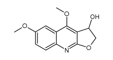 2,3-Dihydro-3-hydroxy-4,6-dimethoxyfuro[2,3-b]quinoline结构式