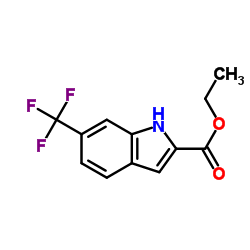 6-(三氟甲基)-1H-吲哚-2-羧酸乙酯结构式