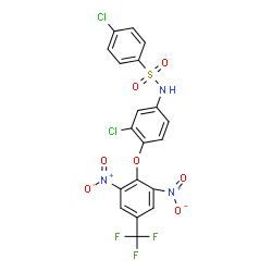 4-CHLORO-N-(3-CHLORO-4-[2,6-DINITRO-4-(TRIFLUOROMETHYL)PHENOXY]PHENYL)BENZENESULFONAMIDE Structure