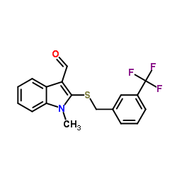 1-Methyl-2-{[3-(trifluoromethyl)benzyl]sulfanyl}-1H-indole-3-carbaldehyde Structure