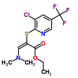 ETHYL 2-([3-CHLORO-5-(TRIFLUOROMETHYL)-2-PYRIDINYL]SULFANYL)-3-(DIMETHYLAMINO)ACRYLATE结构式