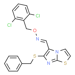 6-(BENZYLSULFANYL)IMIDAZO[2,1-B][1,3]THIAZOLE-5-CARBALDEHYDE O-(2,6-DICHLOROBENZYL)OXIME picture