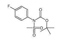 Carbamic acid, (4-fluorophenyl)(methylsulfonyl)-, 1,1-dimethylethyl ester (9CI) Structure