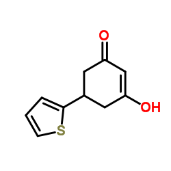 3-Hydroxy-5-(2-thienyl)-2-cyclohexen-1-one结构式