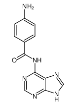 4-amino-N-(9H-purin-6-yl)-benzamide结构式
