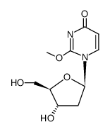 1-(β-D-erythro-3-deoxy-pentofuranosyl)-4-methoxy-1H-pyrimidin-2-one结构式