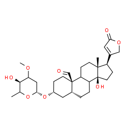 3β-[(3-O-Methyl-2,6-dideoxy-D-ribo-hexopyranosyl)oxy]-14-hydroxy-19-oxo-5β-card-20(22)-enolide picture