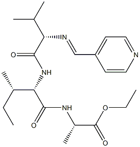 N-(4-Pyridinylmethylene)-L-Val-L-Ile-L-Ala-OEt Structure