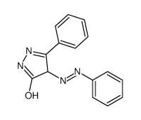 3-phenyl-4-phenyldiazenyl-1,4-dihydropyrazol-5-one结构式