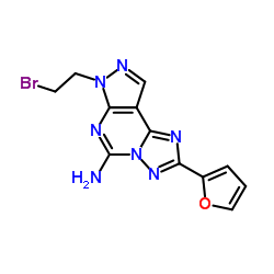 7H-Pyrazolo[4,3-e][1,2,4]triazolo[1,5-c]pyrimidin-5-amine, 7-(2-bromoethyl)-2-(2-furanyl)- picture