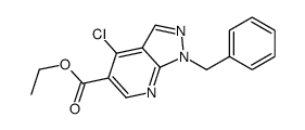 ethyl 1-benzyl-4-chloropyrazolo[3,4-b]pyridine-5-carboxylate Structure