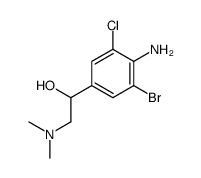 1-(4-amino-3-bromo-5-chlorophenyl)-2-(dimethylamino)ethanol结构式