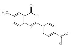 4H-3,1-Benzoxazin-4-one,6-methyl-2-(4-nitrophenyl)- Structure