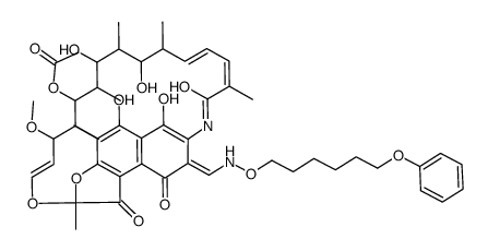 3-[(6-phenoxy-hexyloxyimino)-methyl]-rifamycin结构式