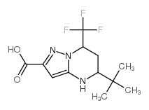 5-tert-Butyl-7-trifluoromethyl-4,5,6,7-tetrahydro-pyrazolo[1,5-a]pyrimidine-2-carboxylic acid Structure