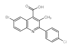 6-BROMO-2-(4-CHLORPHENYL)-3-METHYLQUINOLINE-4-CARBOXYLICACID structure