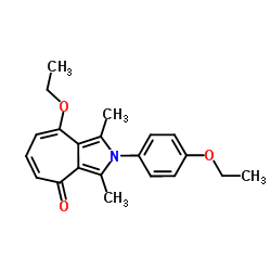 8-Ethoxy-2-(4-ethoxyphenyl)-1,3-dimethylcyclohepta[c]pyrrol-4(2H)-one结构式