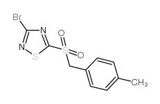 3-溴-5-(4-甲基苯磺酰基)-1,2,4-噻二唑结构式