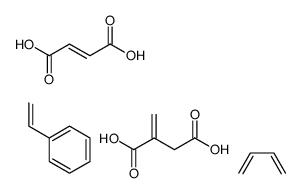 buta-1,3-diene,(E)-but-2-enedioic acid,2-methylidenebutanedioic acid,styrene结构式