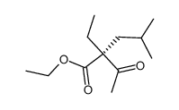 ethyl (R)-2-acetyl-2-ethyl-4-methylpentanoate结构式