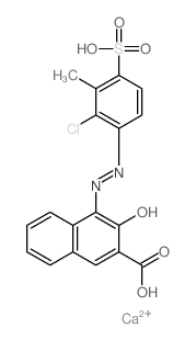 4-[(2-chloro-3-methyl-4-sulfo-phenyl)hydrazinylidene]-3-oxo-naphthalene-2-carboxylic acid picture