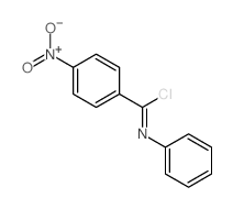 1-chloro-1-(4-nitrophenyl)-N-phenyl-methanimine structure