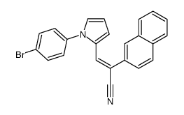 3-[1-(4-bromophenyl)pyrrol-2-yl]-2-naphthalen-2-ylprop-2-enenitrile Structure