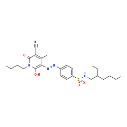 4-[(1-butyl-5-cyano-1,6-dihydro-2-hydroxy-4-methyl-6-oxo-3-pyridyl)azo]-N-(2-ethylhexyl)benzenesulphonamide Structure