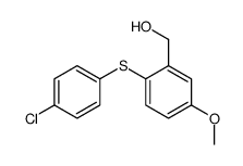 [2-(4-chlorophenyl)sulfanyl-5-methoxyphenyl]methanol结构式