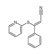 3-phenyl-3-pyridin-2-ylsulfanylprop-2-enenitrile结构式