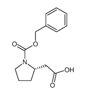 (S)-1-Cbz-2-pyrrolidineacetic acid结构式