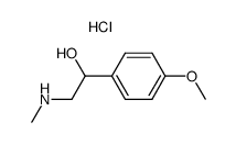 1-(4-methoxy-phenyl)-2-methylamino-ethanol, hydrochloride结构式
