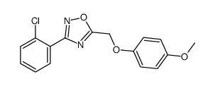 3-(2-Chlorophenyl)-5-[(4-methoxyphenoxy)methyl]-1,2,4-oxadiazole结构式