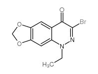 3-溴-1-乙基-1,4-二氢[1,3]二氧[4,5-g]噌啉-4-酮结构式