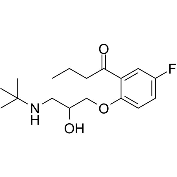 2'-[3-(tert-butylamino)-2-hydroxypropoxy]-5'-fluorobutyrophenone Structure